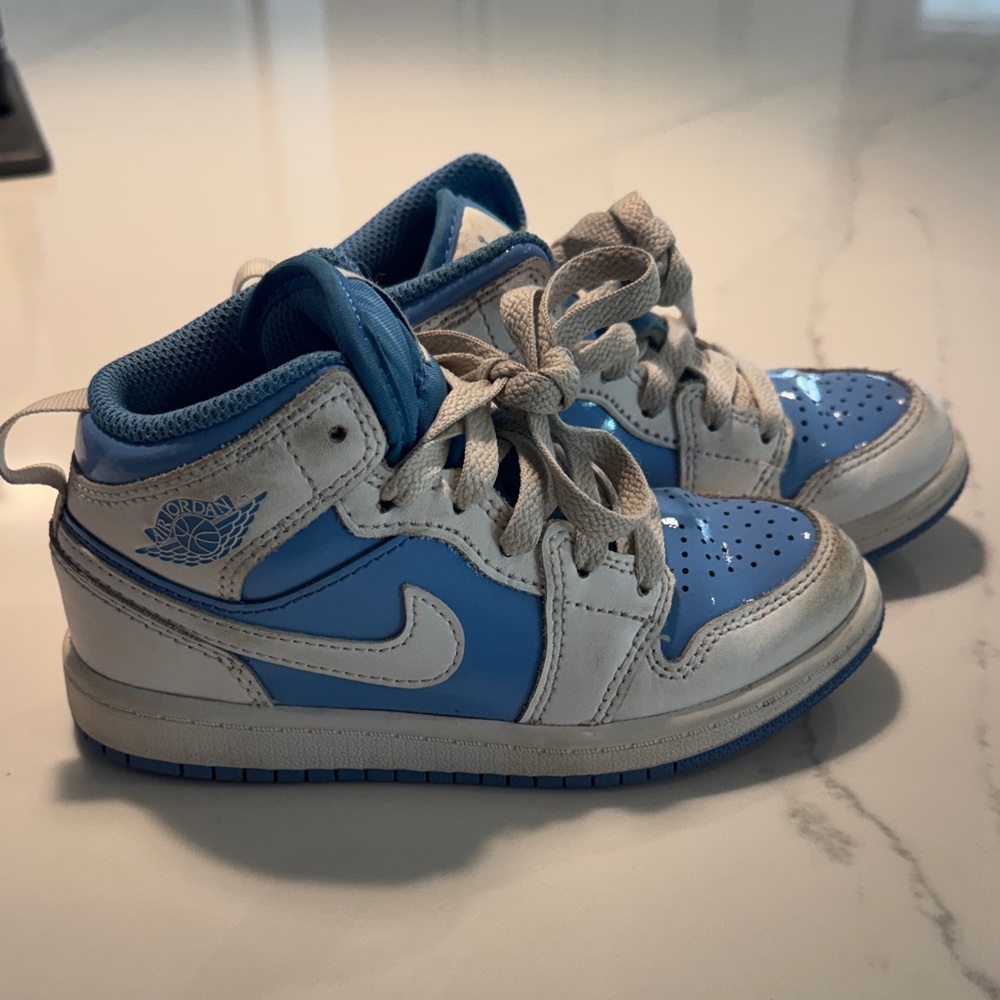 Nike Kids Air Jordans Blue and White Sneakers